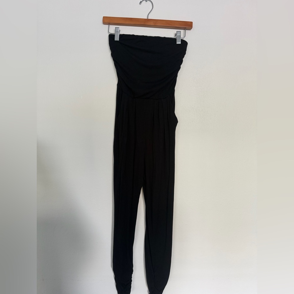 Altar'd State Black Strapless Jumpsuit